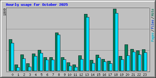 Hourly usage for October 2025