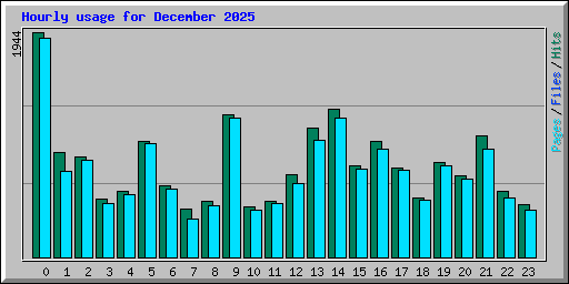 Hourly usage for December 2025