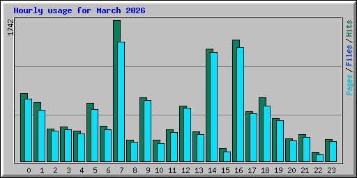 Hourly usage for March 2026